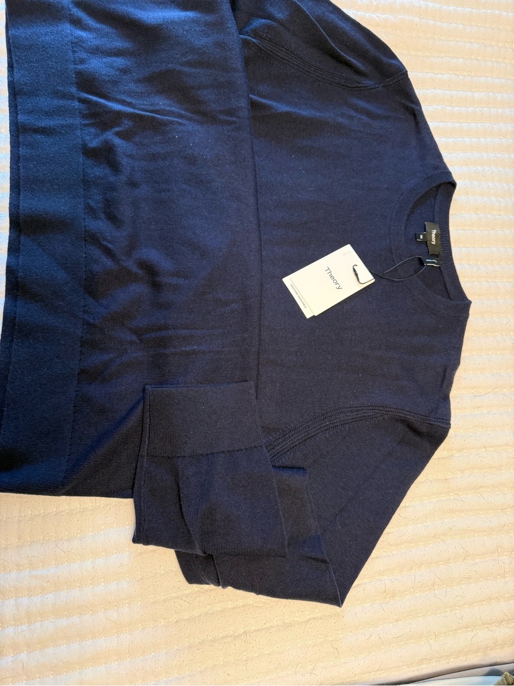Theory Men's Navy Crewneck Sweater